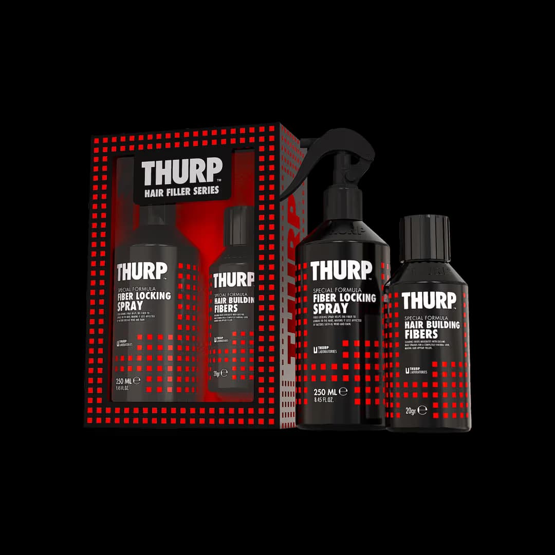 Thurp Hair Building Fibers & Fiber Locking Spray Set